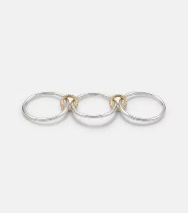 Spinelli Kilcollin Solarium 925 sterling silver and 18kt gold ring with diamonds | Thumbnail 4