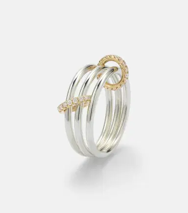 Spinelli Kilcollin Solarium 925 sterling silver and 18kt gold ring with diamonds | Thumbnail 5