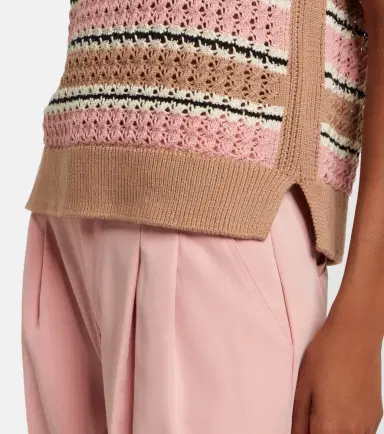 Varley Deeley striped cotton pointelle top | Thumbnail 2