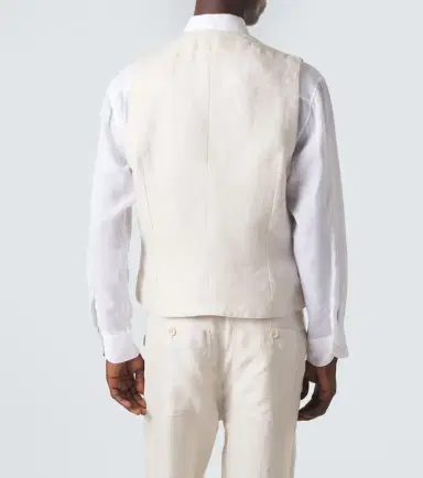 Brunello Cucinelli Herringbone linen vest | Thumbnail 2