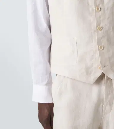Brunello Cucinelli Herringbone linen vest | Thumbnail 4