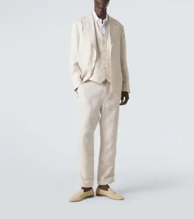 Brunello Cucinelli Herringbone linen vest | Thumbnail 6