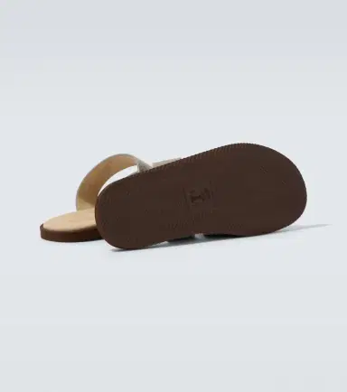 Brunello Cucinelli Logo suede sandals | Thumbnail 2