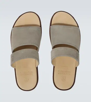Brunello Cucinelli Logo suede sandals | Thumbnail 5