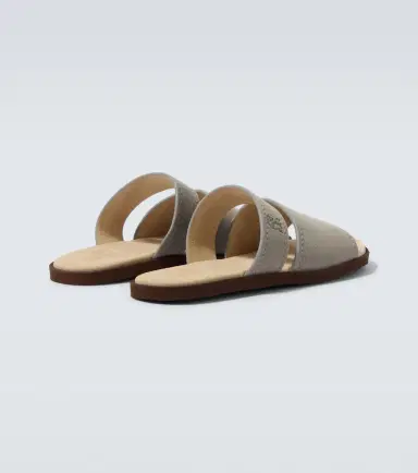 Brunello Cucinelli Logo suede sandals | Thumbnail 6