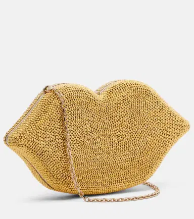 Judith Leiber Couture Lips Small crystal-embellished clutch | Thumbnail 3