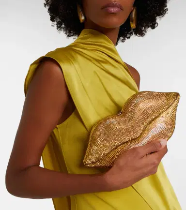 Judith Leiber Couture Lips Small crystal-embellished clutch | Thumbnail 4