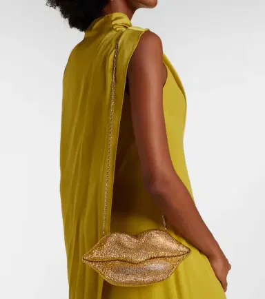 Judith Leiber Couture Lips Small crystal-embellished clutch | Thumbnail 6