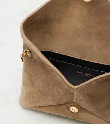 Saint Laurent Cassandre Small suede clutch | Thumbnail 2