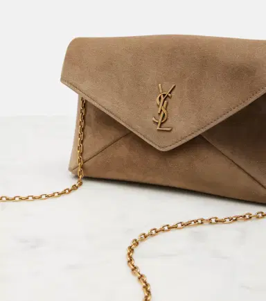 Saint Laurent Cassandre Small suede clutch | Thumbnail 4