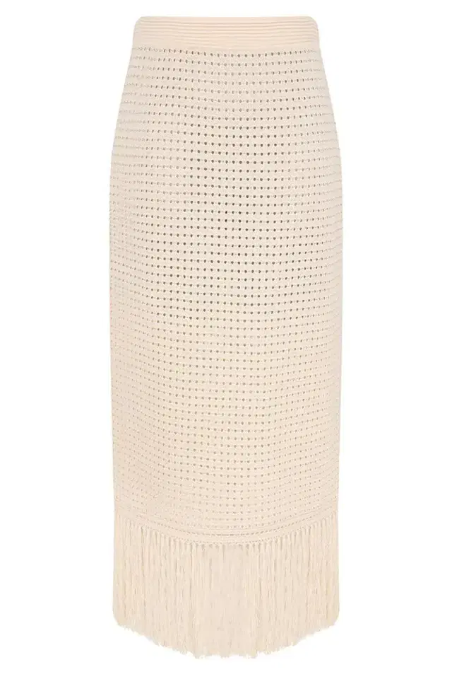 Indra Fringe Midi Skirt