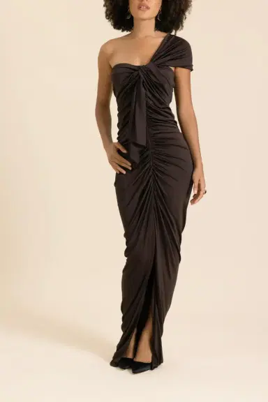Balmain One-Shoulder Long Dress | Thumbnail 3