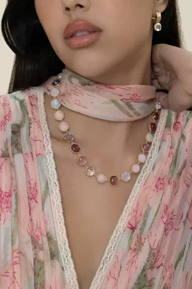 IRENE NEUWIRTH JEWELRY Pink Tourmaline Opal Moonstone Classic Necklace | Thumbnail 4