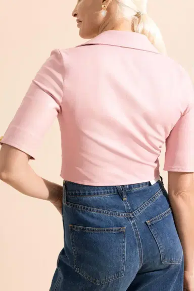 SUSAN BENDER Short Sleeve Moto Jacket - Marissa | Thumbnail 3