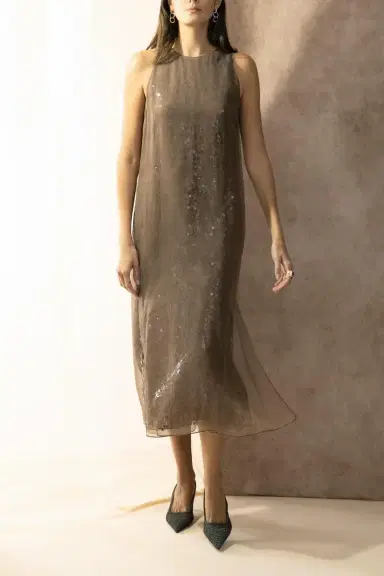 Brunello Cucinelli Undisclosed Sleeveless Midi Dress | Thumbnail 2 Brunello Cucinelli Undisclosed Sleeveless Midi Dress | Thumbnail 2