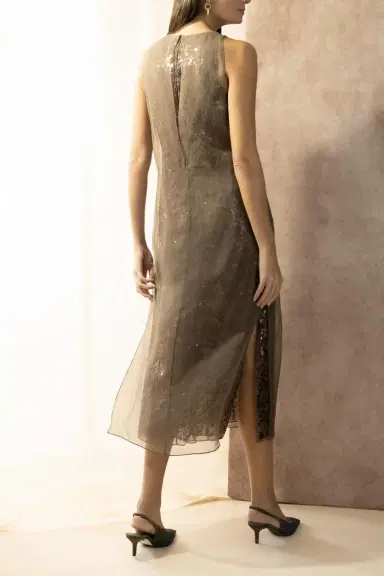 Brunello Cucinelli Undisclosed Sleeveless Midi Dress | Thumbnail 3 Brunello Cucinelli Undisclosed Sleeveless Midi Dress | Thumbnail 3