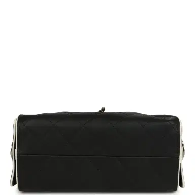 Chanel Chanel Mini 25 Hobo Bag Black and White Calfskin Light Gold Hardware | Thumbnail 6