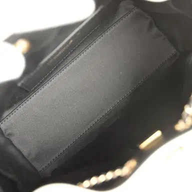Chanel Chanel Mini 25 Hobo Bag Black and White Calfskin Light Gold Hardware | Thumbnail 8