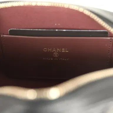 Chanel Chanel Mini Bowling Clutch with Chain Straps Black Shiny Caviar Light Gold Hardware | Thumbnail 9
