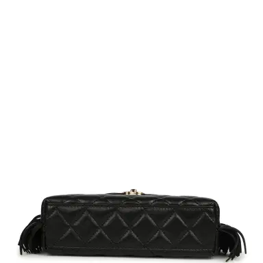 Chanel Chanel Small Fringe Kelly Black Lambskin Gold Hardware | Thumbnail 6 Chanel Chanel Small Fringe Kelly Black Lambskin Gold Hardware | Thumbnail 6
