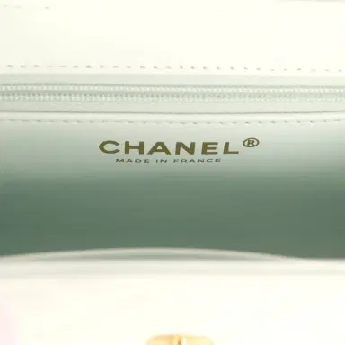 Chanel Chanel Small Kelly Shopper Mint Shiny Lambskin Brushed Gold Hardware | Thumbnail 9
