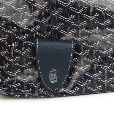 goyard Goyard Goyardine Navy Saint Louis GM Tote Bag Palladium Hardware | Thumbnail 7