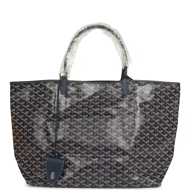 goyard Goyard Goyardine Navy Saint Louis GM Tote Bag Palladium Hardware