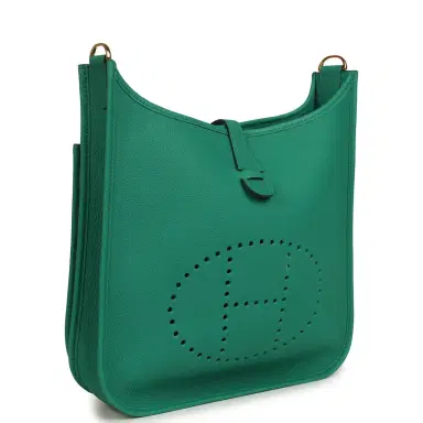 HERMÈS Hermes Evelyne III PM Vert Jade Clemence Gold Hardware | Thumbnail 2 HERMÈS Hermes Evelyne III PM Vert Jade Clemence Gold Hardware | Thumbnail 2