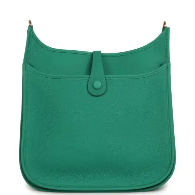 HERMÈS Hermes Evelyne III PM Vert Jade Clemence Gold Hardware | Thumbnail 4 HERMÈS Hermes Evelyne III PM Vert Jade Clemence Gold Hardware | Thumbnail 4