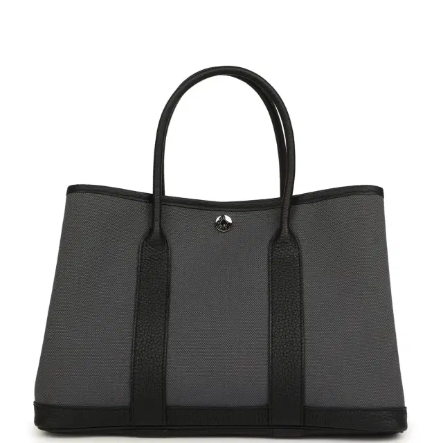hermes Hermes Garden Party 30 Ardoise Toile and Black Negonda Palladium Hardware