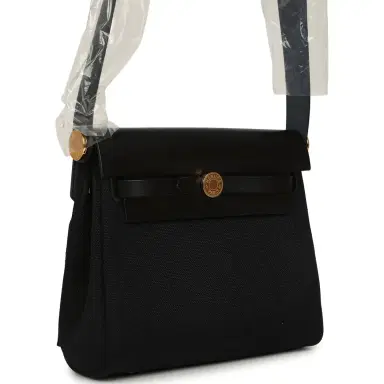 HERMÈS Hermes Herbag Zip 20 Mini Black Toile Militaire Canvas and Black Vache Hunter Gold Hardware | Thumbnail 2 HERMÈS Hermes Herbag Zip 20 Mini Black Toile Militaire Canvas and Black Vache Hunter Gold Hardware | Thumbnail 2