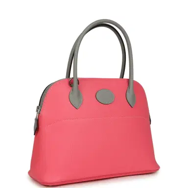 HERMÈS Hermes Special Order (HSS) Bolide 27 Rose Azalee and Gris Mouette Epsom Palladium Hardware | Thumbnail 2 HERMÈS Hermes Special Order (HSS) Bolide 27 Rose Azalee and Gris Mouette Epsom Palladium Hardware | Thumbnail 2