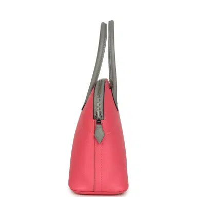 HERMÈS Hermes Special Order (HSS) Bolide 27 Rose Azalee and Gris Mouette Epsom Palladium Hardware | Thumbnail 3 HERMÈS Hermes Special Order (HSS) Bolide 27 Rose Azalee and Gris Mouette Epsom Palladium Hardware | Thumbnail 3