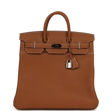 HERMÈS Pre-owned Hermes Birkin HAC 40 Gold Togo Palladium Hardware | Thumbnail 1 HERMÈS Pre-owned Hermes Birkin HAC 40 Gold Togo Palladium Hardware | Thumbnail 1