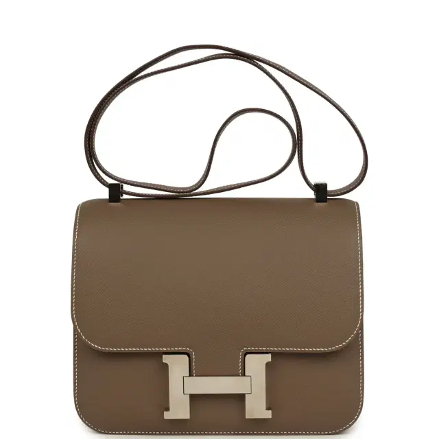 hermes Pre-owned Hermes Constance 24 Etoupe Epsom Palladium Hardware