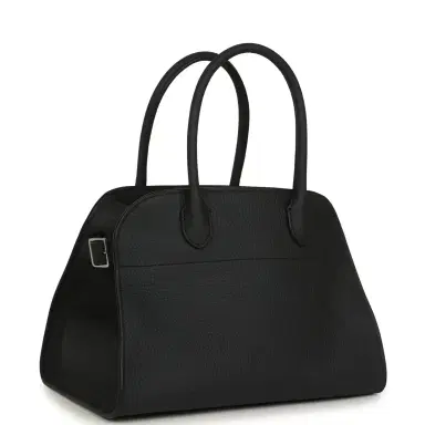 The Row The Row Soft Margaux 10 Bag Night Navy Calfskin Silver Hardware | Thumbnail 2 The Row The Row Soft Margaux 10 Bag Night Navy Calfskin Silver Hardware | Thumbnail 2