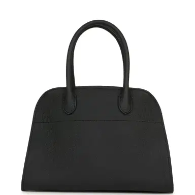 The Row The Row Soft Margaux 10 Bag Night Navy Calfskin Silver Hardware | Thumbnail 4 The Row The Row Soft Margaux 10 Bag Night Navy Calfskin Silver Hardware | Thumbnail 4