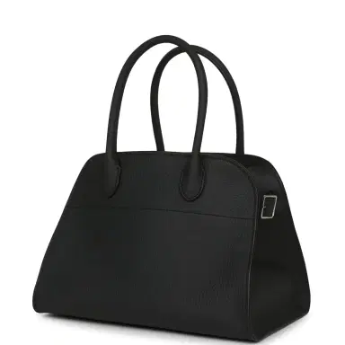 The Row The Row Soft Margaux 10 Bag Night Navy Calfskin Silver Hardware | Thumbnail 5 The Row The Row Soft Margaux 10 Bag Night Navy Calfskin Silver Hardware | Thumbnail 5