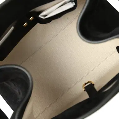The Row The Row Soft Margaux 12 Bag Black Suede Gold Hardware | Thumbnail 8 The Row The Row Soft Margaux 12 Bag Black Suede Gold Hardware | Thumbnail 8