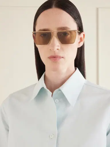 Oliver Peoples + Jil Sander Aviator-style Gold-toned Sunglasses | Thumbnail 2