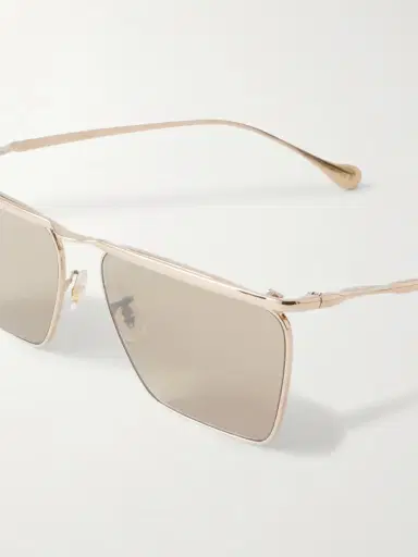 Oliver Peoples + Jil Sander Aviator-style Gold-toned Sunglasses | Thumbnail 5