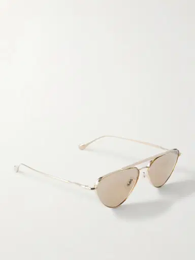 Oliver Peoples + Jil Sander Aviator-style Gold-tone Titanium Sunglasses | Thumbnail 4