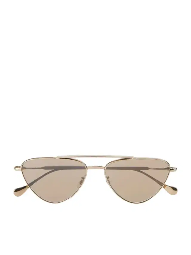 Oliver Peoples + Jil Sander Aviator-style Gold-tone Titanium Sunglasses
