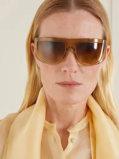 Oliver Peoples + Khaite 1974c D-frame Acetate Sunglasses | Thumbnail 2
