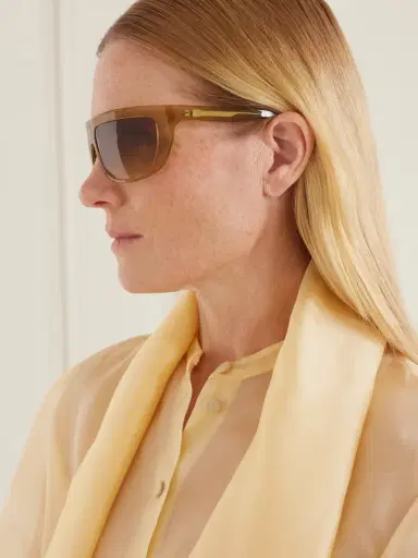 Oliver Peoples + Khaite 1974c D-frame Acetate Sunglasses | Thumbnail 5
