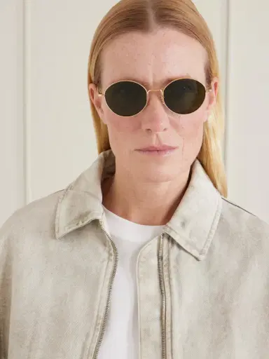 Oliver Peoples + Khaite 1994c Round-frame Metal Sunglasses | Thumbnail 2
