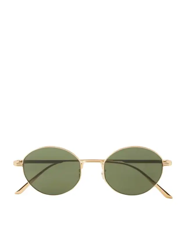 Oliver Peoples + Khaite 1994c Round-frame Metal Sunglasses