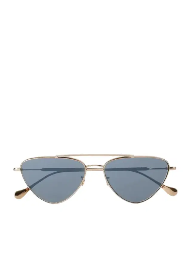 Oliver Peoples + Jil Sander Aviator-style Gold-tone Titanium Sunglasses