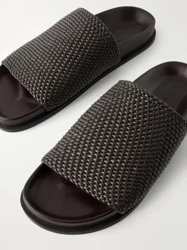 A Emery Luca Woven Leather Slides | Thumbnail 5 A Emery Luca Woven Leather Slides | Thumbnail 5