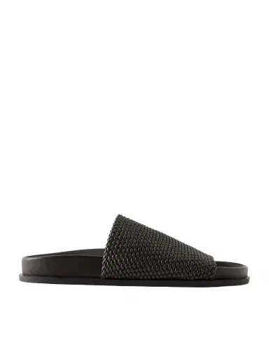 A Emery Luca Woven Leather Slides | Thumbnail 1 A Emery Luca Woven Leather Slides | Thumbnail 1